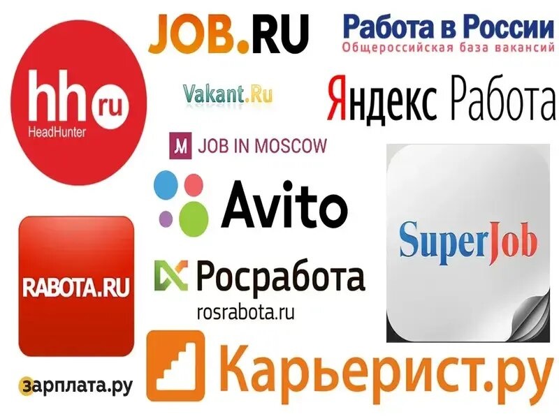 Логотипы сайтов для поиска работы