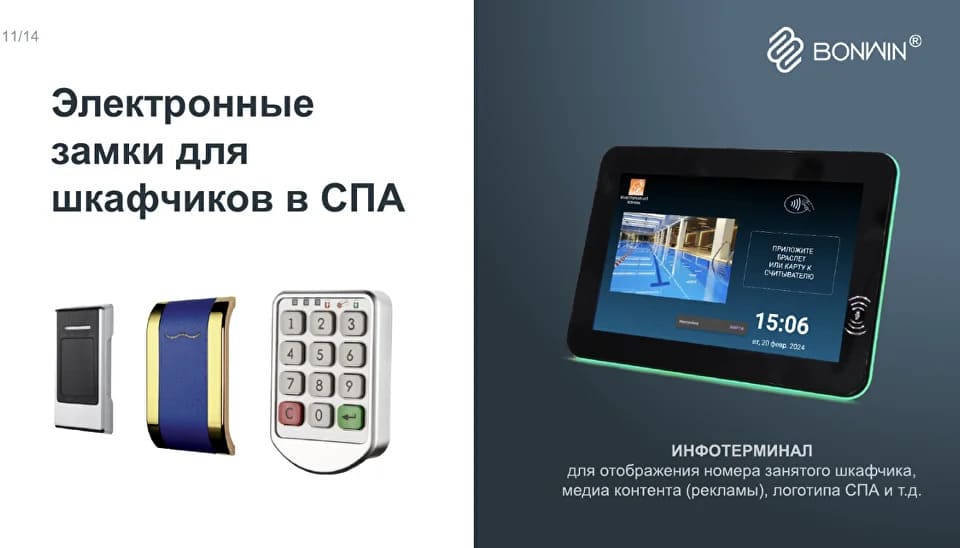 Электронные замки для шкафчиков в СПА