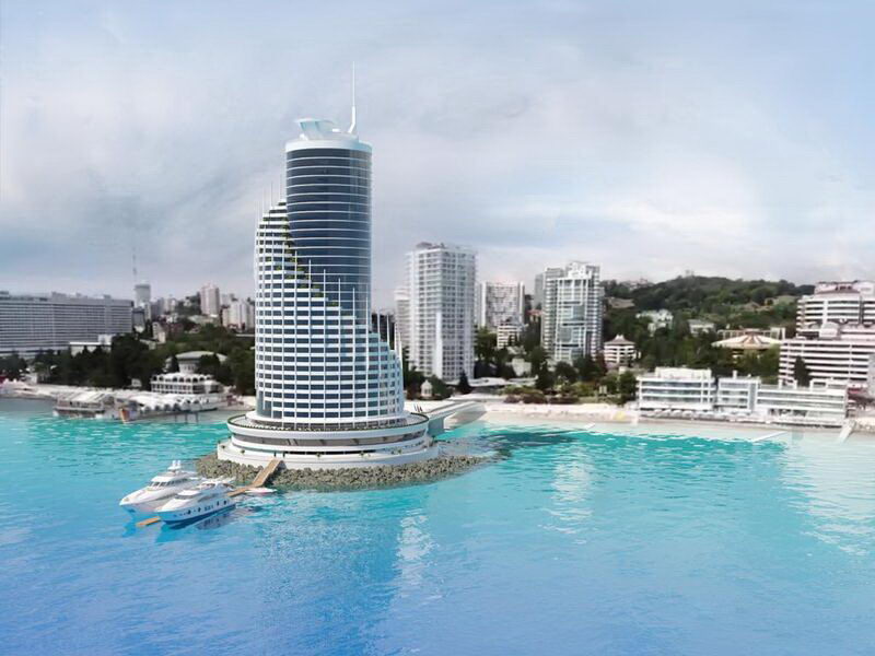 строительство насыпного острова с Accor Hotels
